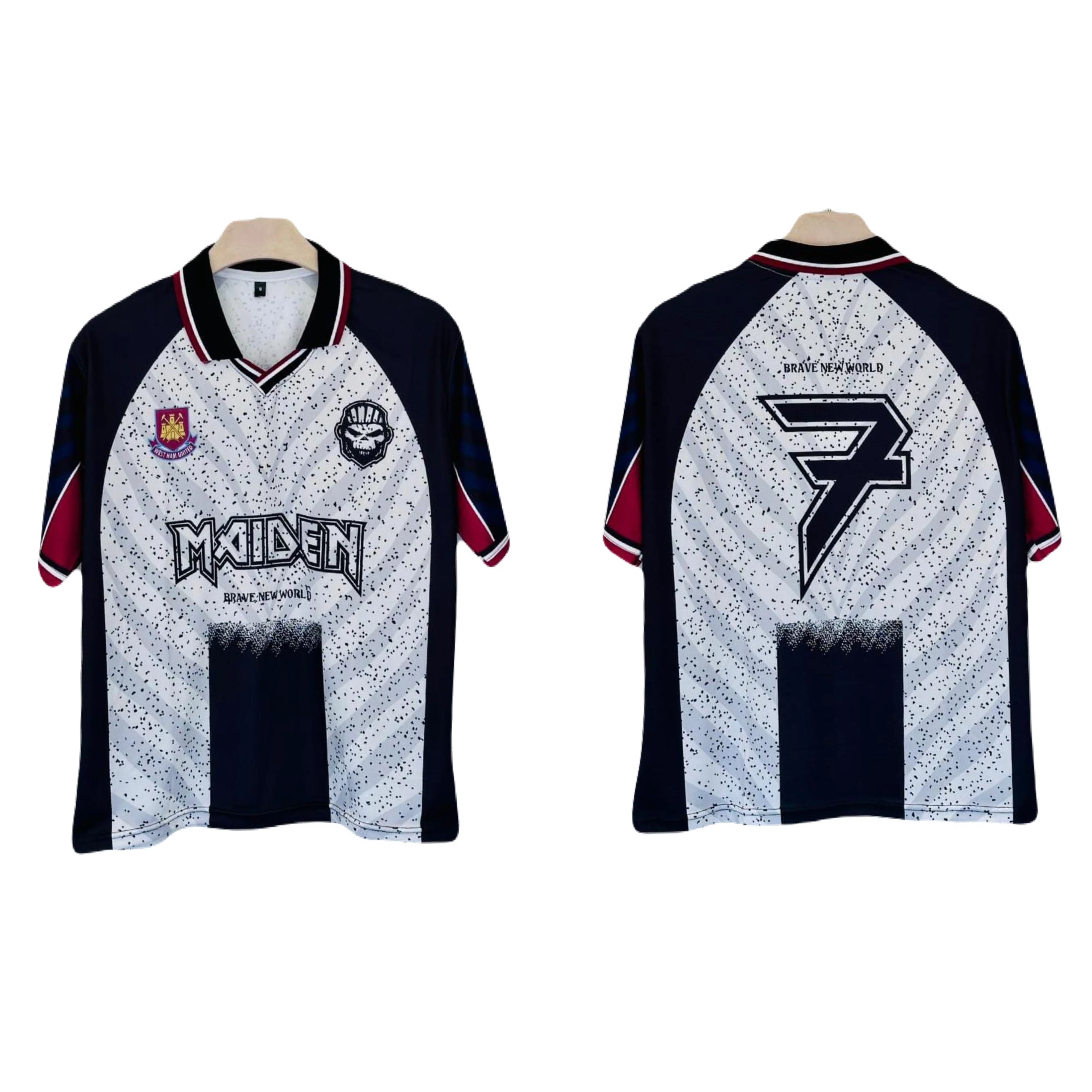 West ham 'iron maiden' edition Collar Five Sleeve Sublimation -P1389 Ms Retro Store
